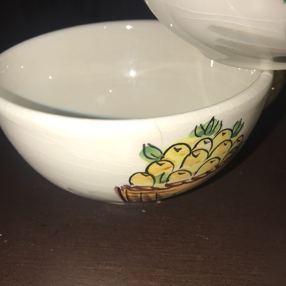 Vintage hand painted set of 5 mugs from Italy - Picture 5 of 13